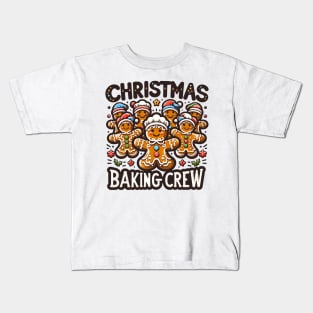 Christmas Baking Crew Vintage Gingerbread Men Kids T-Shirt